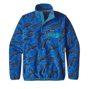 Patagonia Fleece Synchilla Snap-T Fleece
Pullover Leaping Oasis Blue Fish Small